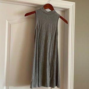 Grey Dress. With high neck